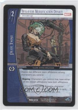 2005 VS System Marvel Avengers - Booster Pack [Base] #MAV-072 - Behavior Modification Device