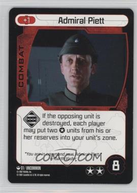 2007 Star Wars: Pocket Model Trading Card Game - Base Set #S1 - Admiral Piett