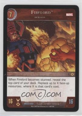 2007 VS System Marvel Coming of Galactus - Box Set [Base] #MCG-022 - Firelord