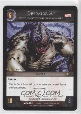 2008 VS System Marvel Evolution - Booster Pack [Base] #MEV-192 - Predator X