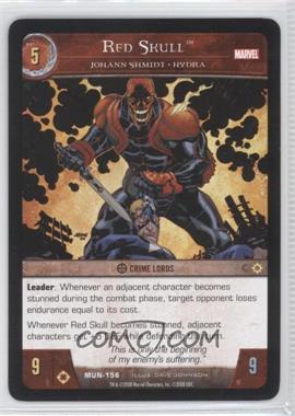 2008 VS System Marvel Universe - Booster Pack [Base] #MUN-156 - Red Skull