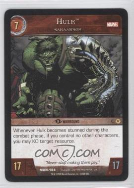 2008 VS System Marvel Universe - Booster Pack [Base] #MUN-188 - Hulk (Sakaar'son)