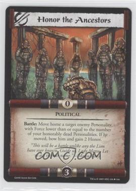 2009 Legend of the Five Rings CCG - Glory of the Empire - Expansion Set [Base] #104 - Honor the Ancestors