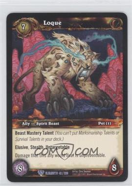 2010 World of Warcraft TCG: War of the Elements - Booster Pack [Base] #42 - Loque