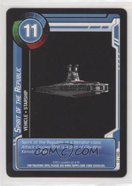 2011 Star Wars: Clone Wars Adventures - Trading Card Game [Base] #12 - Spirit of the Republic