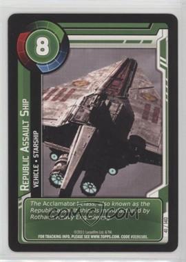 2011 Star Wars: Clone Wars Adventures - Trading Card Game [Base] #41 - Republic Assault Ship