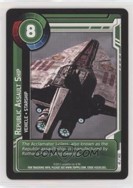 2011 Star Wars: Clone Wars Adventures - Trading Card Game [Base] #41 - Republic Assault Ship