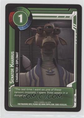 2011 Star Wars: Clone Wars Adventures - Trading Card Game [Base] #47 - Senator Kharrus