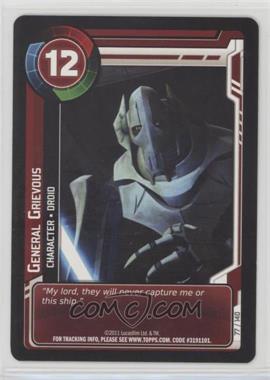 2011 Star Wars: Clone Wars Adventures - Trading Card Game [Base] #77 - General Grievous