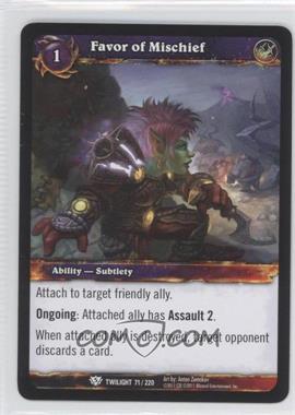 2011 World of Warcraft TCG: Twilight of the Dragons - Booster Pack [Base] #71 - Favor of Mischief