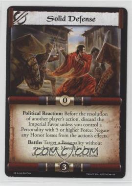 2012 Legend of the Five Rings CCG - Emperor Edition - [Base] #347 - Solid Defense