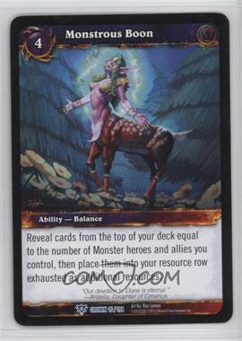 2012 World of Warcraft TCG: Crown of the Heavens - Booster Pack [Base] #15 - Monstrous Boon