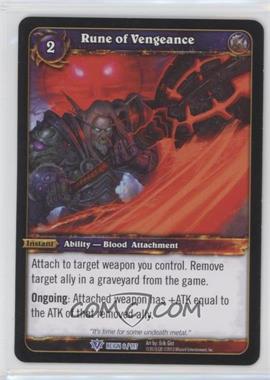 2013 World of Warcraft TCG: Timewalkers - Reign of Fire - Booster Pack [Base] #6 - Rune of Vengeance