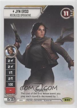 2017 Fantasy Flight Games Star Wars: Destiny - Spirit of Rebellion [Base] #44 - Jyn Erso