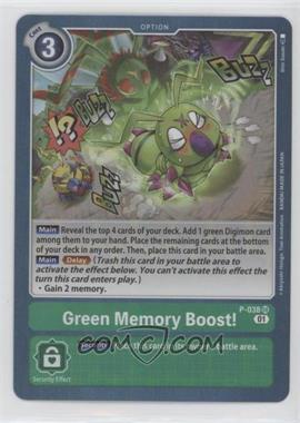 2020-Current Digimon Card Game - Promotion Pack - [Base] - Ver. 0.0 #P-038 - Super Rare - Green Memory Boost!
