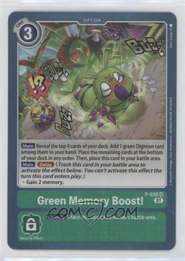 2020-Current Digimon Card Game - Promotion Pack - [Base] - Ver. 0.0 #P-038 - Super Rare - Green Memory Boost!