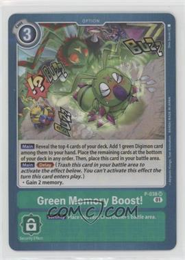 2020-Current Digimon Card Game - Promotion Pack - [Base] - Ver. 0.0 #P-038 - Super Rare - Green Memory Boost!