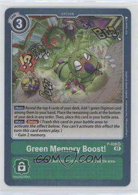 2020-Current Digimon Card Game - Promotion Pack - [Base] - Ver. 0.0 #P-038 - Super Rare - Green Memory Boost!