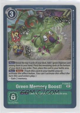 2020-Current Digimon Card Game - Promotion Pack - [Base] - Ver. 0.0 #P-038 - Super Rare - Green Memory Boost!