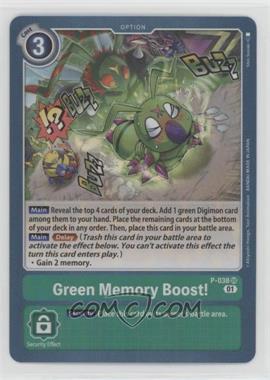 2020-Current Digimon Card Game - Promotion Pack - [Base] - Ver. 0.0 #P-038 - Super Rare - Green Memory Boost!