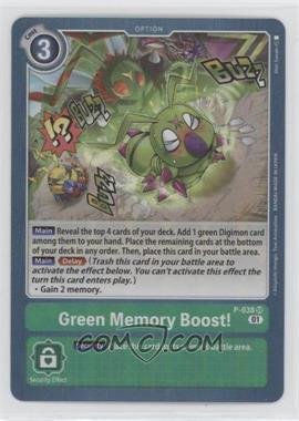 2020-Current Digimon Card Game - Promotion Pack - [Base] - Ver. 0.0 #P-038 - Super Rare - Green Memory Boost!