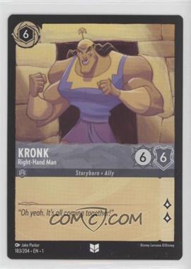 2023 Disney Lorcana - The First Chapter - [Base] #183 - Kronk - Right-Hand Man