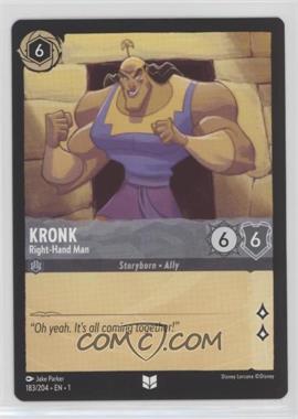 2023 Disney Lorcana - The First Chapter - [Base] #183 - Kronk - Right-Hand Man