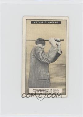 1925 Imperial Canada C17 How to Play Golf - Tobacco [Base] #6 - Arthur G. Havers - Showing Position of Hands. Top of Swing [Poor to Fair]