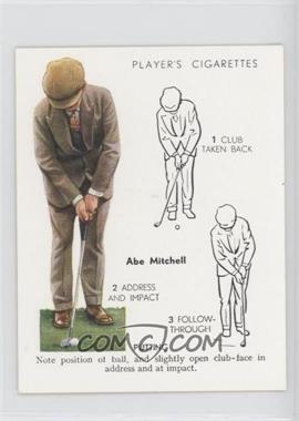 1939 Player's Golf - Tobacco [Base] #20 - Putting - Abe Mitchell