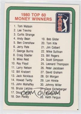 1981 Donruss Golf Stars - [Base] #_CHEC - 1980 Top 60 Money Winners (Checklist)