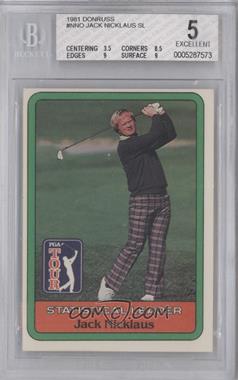 1981 Donruss Golf Stars - [Base] #_JANI - Statistical Leader - Jack Nicklaus [BGS 5 EXCELLENT]