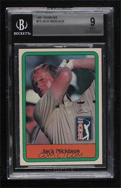 1981 Donruss Golf Stars - [Base] #13 - Jack Nicklaus [BGS 9 MINT]