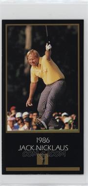 1993-98 Grand Slam Ventures Champions of Golf: The Masters Collection - [Base] #1986 - Jack Nicklaus