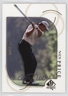 2001 SP Authentic - [Base] - Gold #29 - Nick Price /500