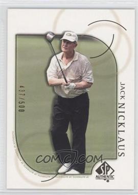 2001 SP Authentic - [Base] - Gold #41 - Jack Nicklaus /500