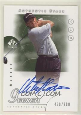 2001 SP Authentic - [Base] #78 - Authentic Stars - Retief Goosen /900