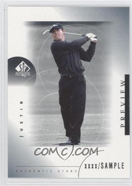 2001 SP Authentic Preview - [Base] #32 - Authentic Stars - Justin Leonard