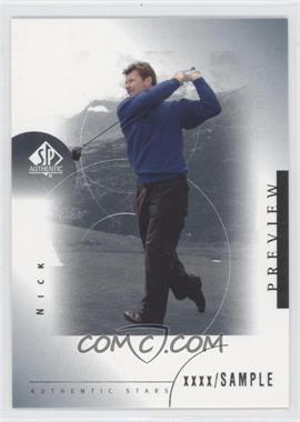 2001 SP Authentic Preview - [Base] #44 - Authentic Stars - Nick Faldo