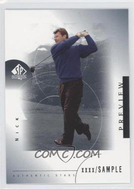 2001 SP Authentic Preview - [Base] #44 - Authentic Stars - Nick Faldo