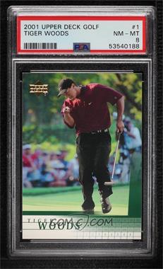2001 Upper Deck - [Base] #1 - Tiger Woods [PSA 8 NM‑MT]