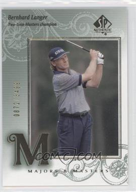 2002 SP Authentic - [Base] #114 - Majors & Masters - Bernhard Langer /3499