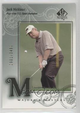 2002 SP Authentic - [Base] #123 - Majors & Masters - Jack Nicklaus /3499