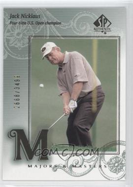 2002 SP Authentic - [Base] #123 - Majors & Masters - Jack Nicklaus /3499