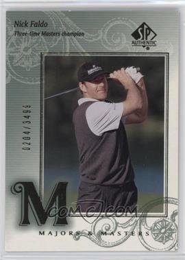 2002 SP Authentic - [Base] #131 - Majors & Masters - Nick Faldo /3499