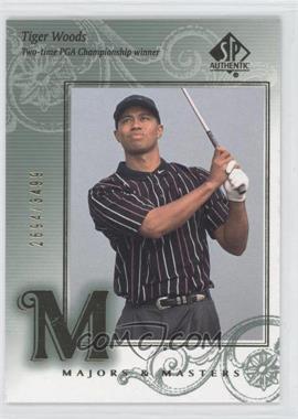 2002 SP Authentic - [Base] #137 - Majors & Masters - Tiger Woods /3499