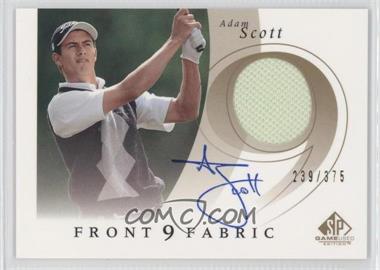 2002 SP Game Used Edition - Front 9 Fabric - Signatures #F9S-AS - Adam Scott /375