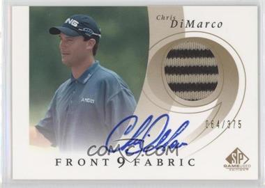 2002 SP Game Used Edition - Front 9 Fabric - Signatures #F9S-CD - Chris DiMarco /375