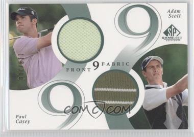 2002 SP Game Used Edition - Front 9 Fabric Double #F9D-CS - Adam Scott, Paul Casey /200