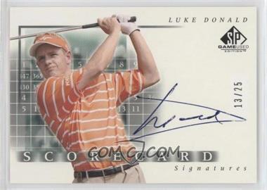 2002 SP Game Used Edition - Scorecard Signatures - Green #SS-LD - Luke Donald /25