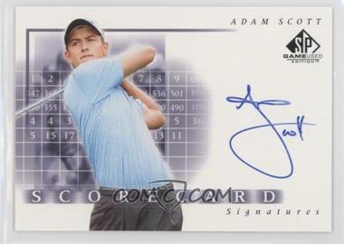 2002 SP Game Used Edition - Scorecard Signatures #SS-AS - Adam Scott